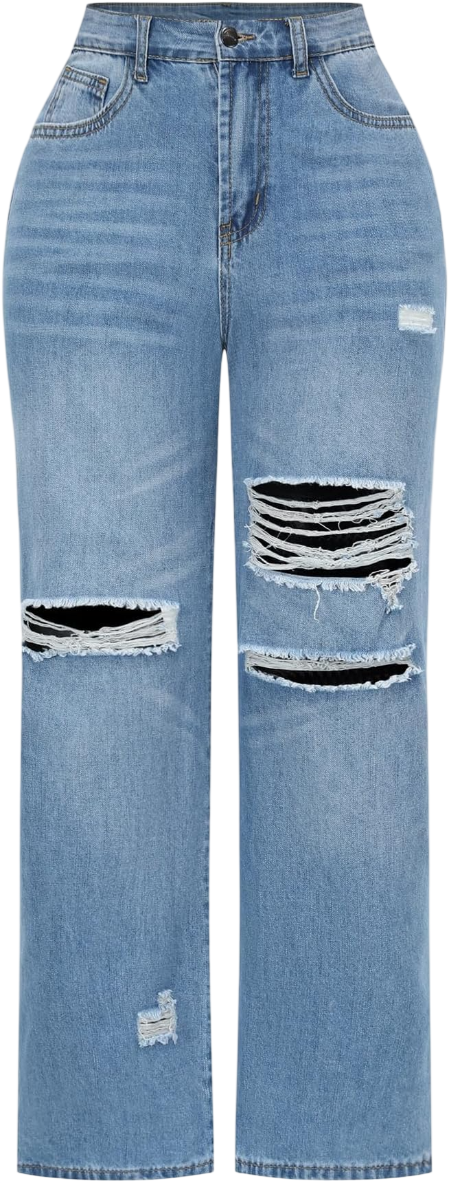 Grlfrnd Womens High Waisted Wide Leg Jeans